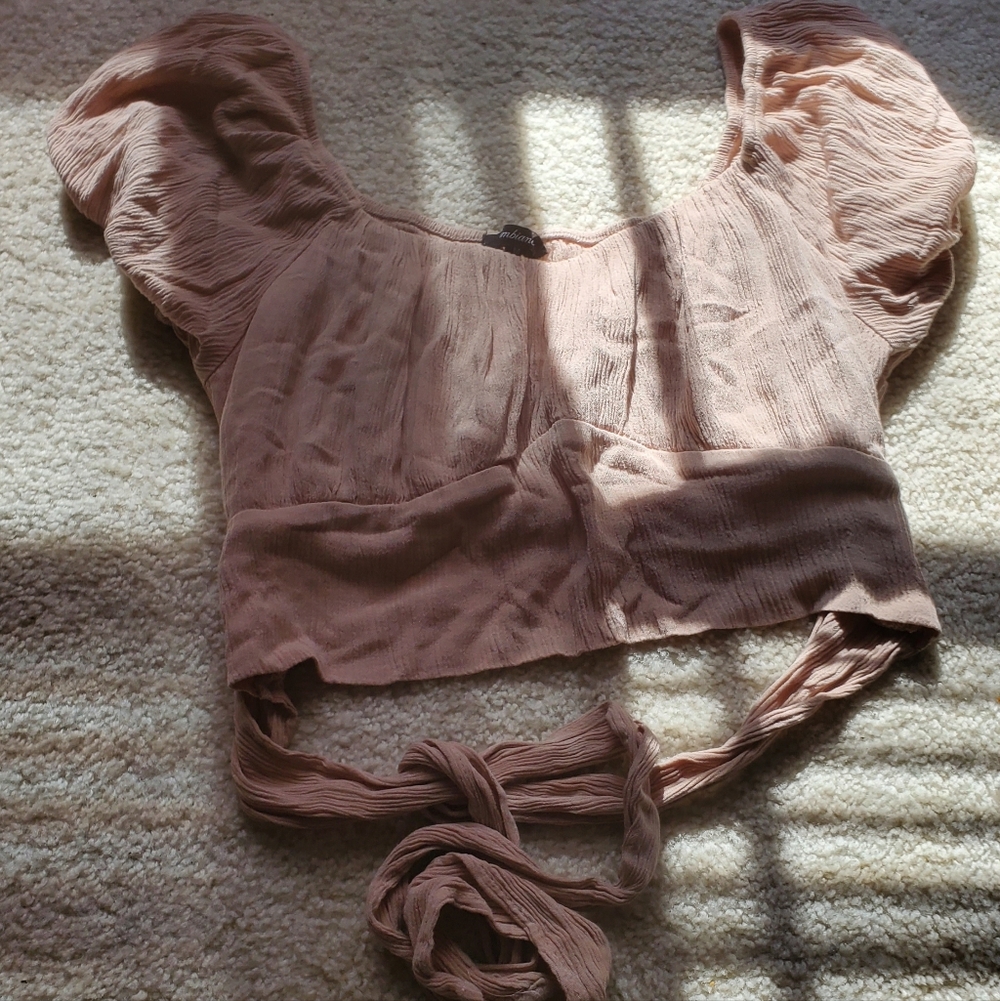 Ambiance Blush Pink Puff Sleeve Blouse